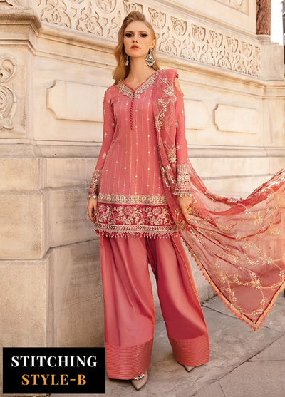 Sateen By Maria B Embroidered Suit Unstitched 3 Piece MB24S D-09 - Formal Collection