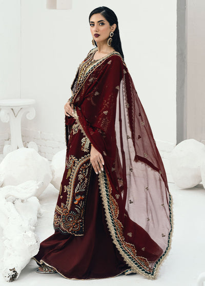 Savoir by Sahane Unstitched Luxury Formals Collection 2024 CT-140002 Rouge