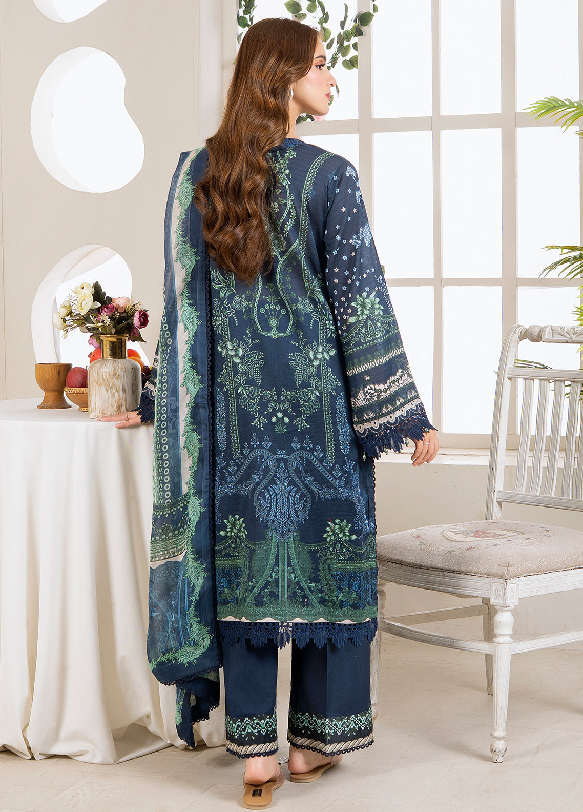 Selene by Meerak Pret Embroidered Slub Lawn 3 Piece Suit Eira