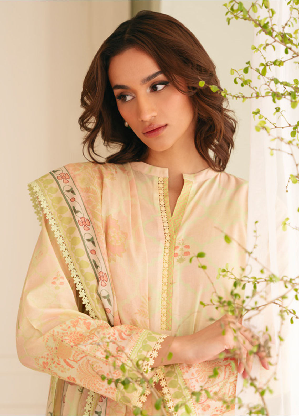 Selene by Sahar Printed Lawn Suits Unstitched 3 Piece SHR25S CL-V1-S25-01 Mughal Bliss