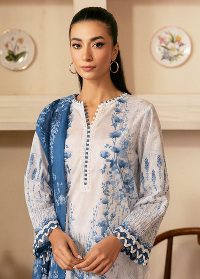 Selene by Sahar Printed Lawn Suits Unstitched 3 Piece SHR25S CL-V1-S25-02 Sapphire Petal