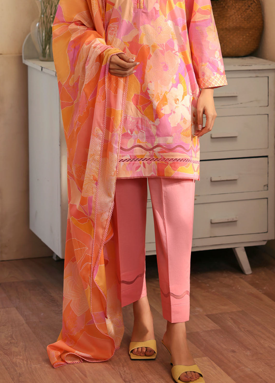 Selene by Sahar Printed Lawn Suits Unstitched 3 Piece SHR25S CL-V1-S25-05 Pink Enigma