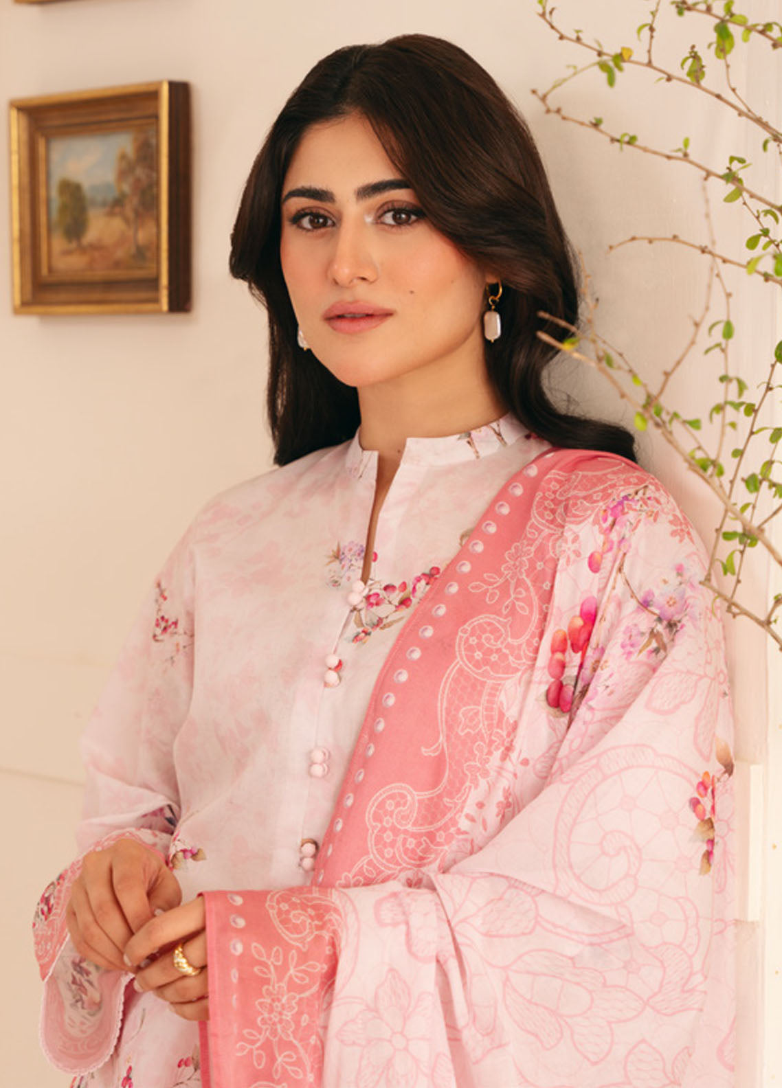 Selene by Sahar Printed Lawn Suits Unstitched 3 Piece SHR25S CL-V1-S25-07 Sakura Dream