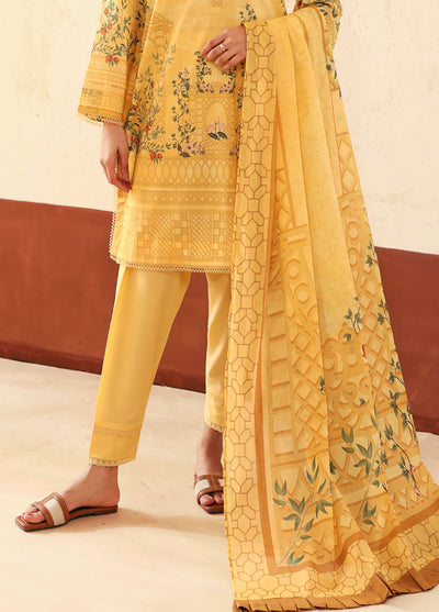 Selene by Sahar Printed Lawn Suits Unstitched 3 Piece SHR25S CL-V1-S25-08 Golden Trellis