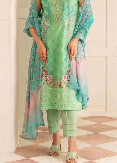 Selene by Sahar Printed Lawn Suits Unstitched 3 Piece SHR25S CL-V1-S25-11 Seafoam Garden