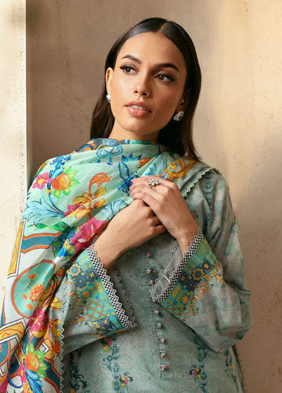 Selene by Sahar Printed Lawn Suits Unstitched 3 Piece SHR25S CL-V1-S25-13 Verdant Sicilia