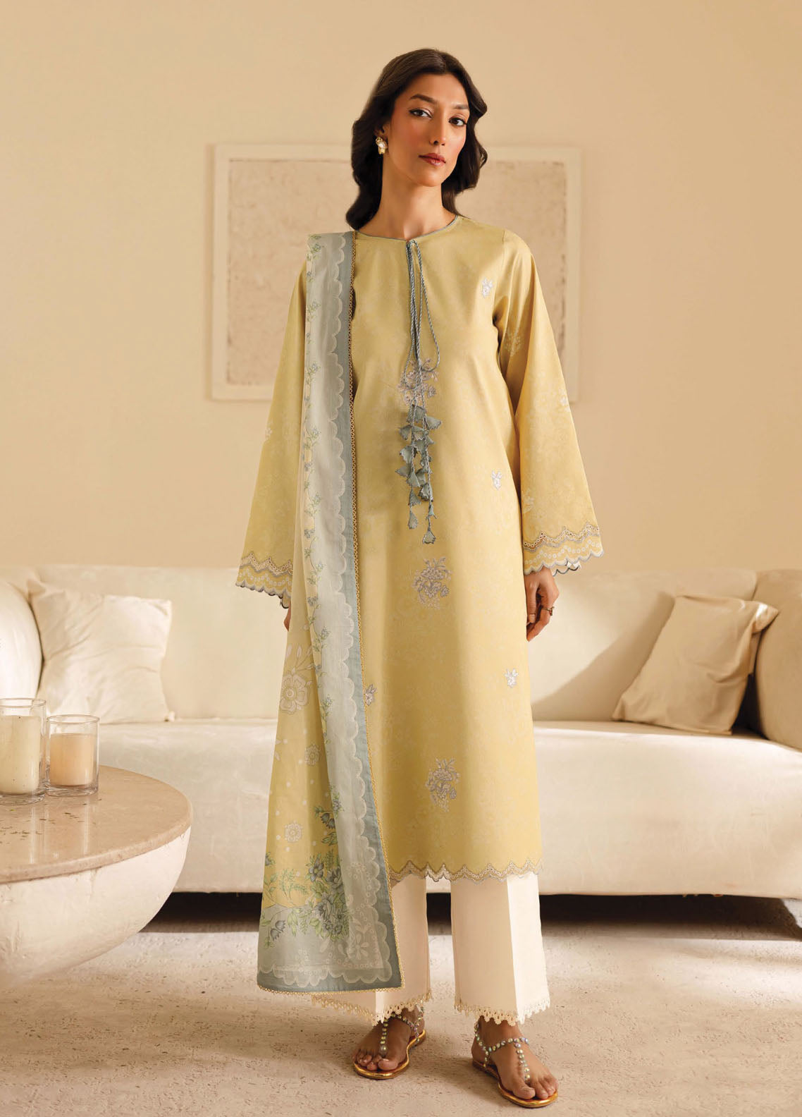 Seran Embroidered Lawn Suits Unstitched 3 Piece D-09 Miraya