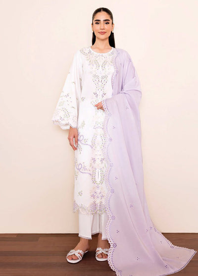 Seran Embroidered Lawn Suits Unstitched 3 Piece SN25ULL D-07 Zureya