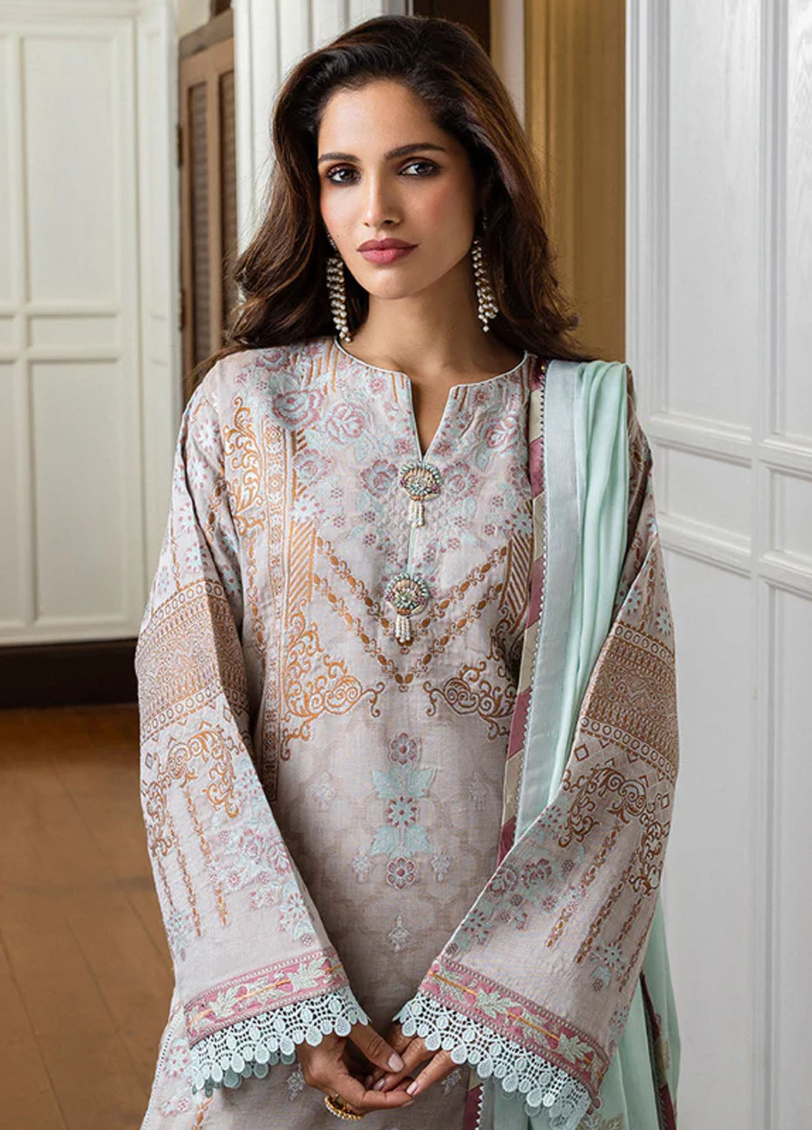 Seraph by Mushq Embroidered Lawn Suit Unstitched 3 Piece MQ25S HML-2502 Arisnoe