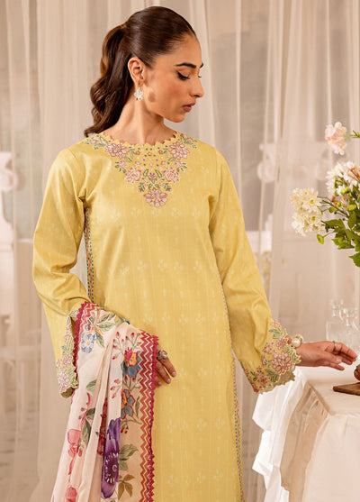 Seraya By Farasha Unstitched Lawn Collection 2024 D-05 Fern