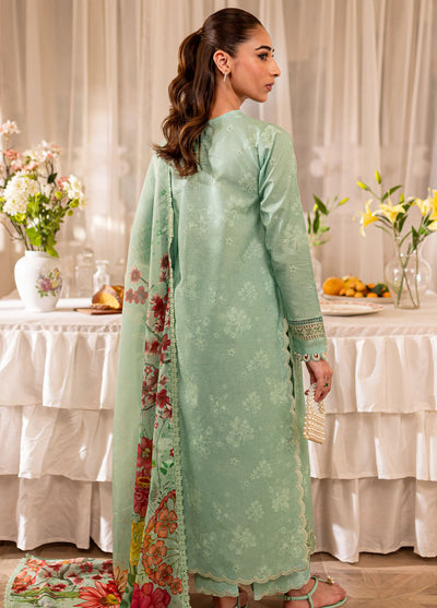 Seraya By Farasha Unstitched Lawn Collection 2024 D-10 Sage