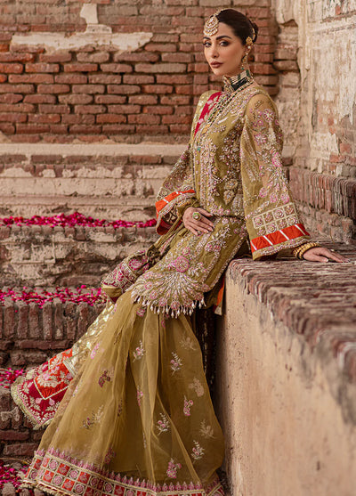 Mehak Yaqoob Pret Embroidered Organza 4 Piece Suit Hazel