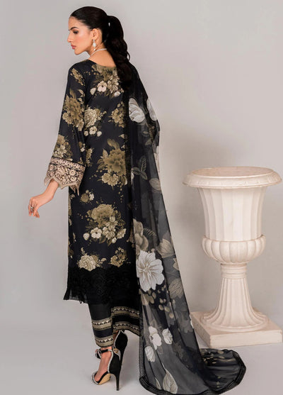 Serene By Shazme Unstitched Lawn Collection 2023 SH-04 Floral Noir