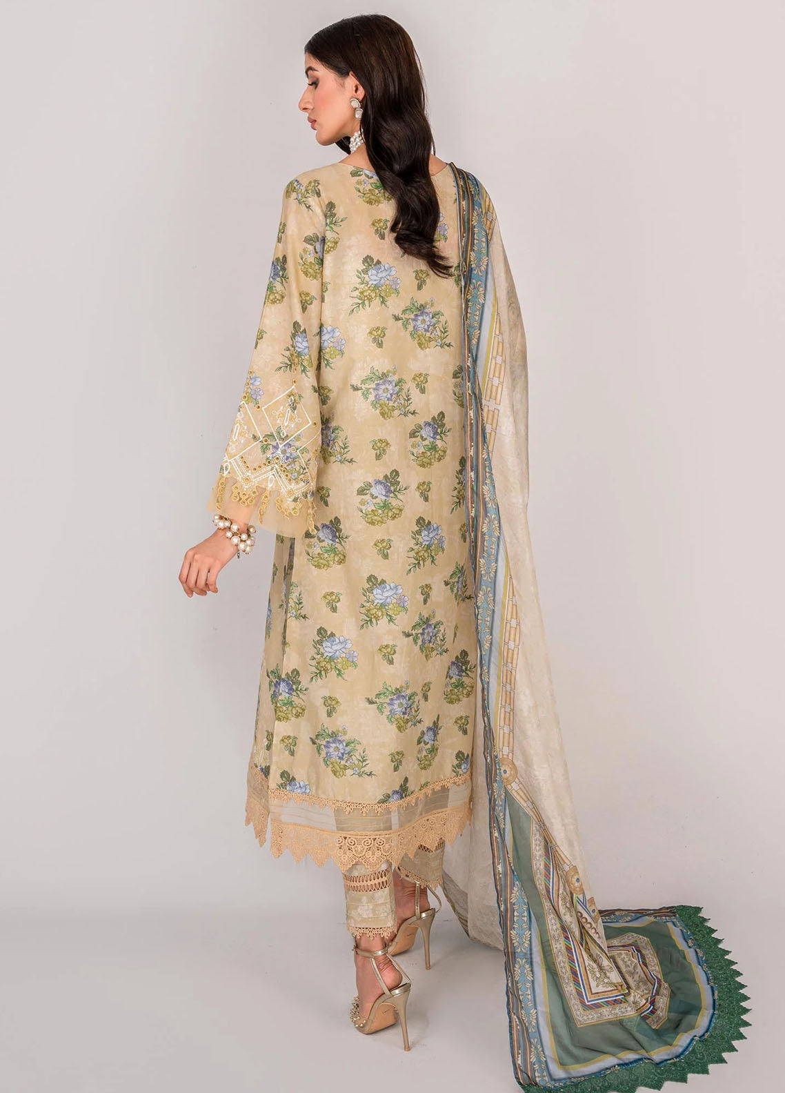 Serene By Shazme Unstitched Lawn Collection 2023 SH-07 Buttercup Bloom