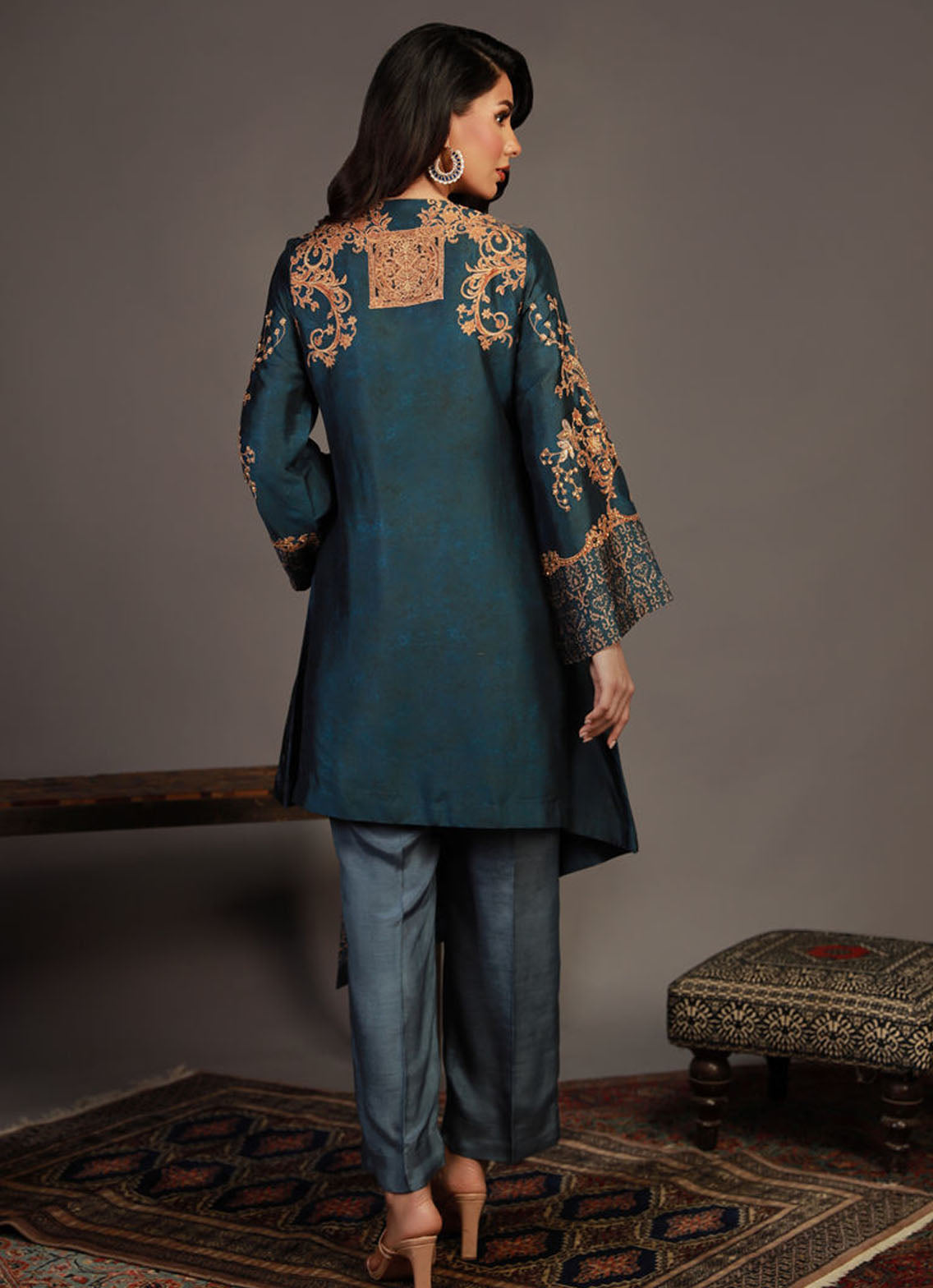 Shamaeel Ansari Pret Embroidered Sheesha Silk 2 Piece RV-02