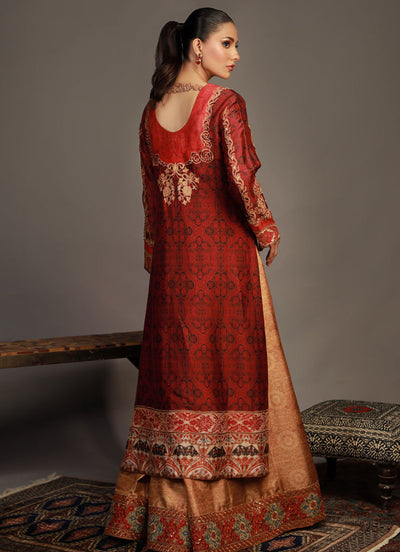 Shamaeel Ansari Pret Embroidered Sheesha Silk 2 Piece RV-04