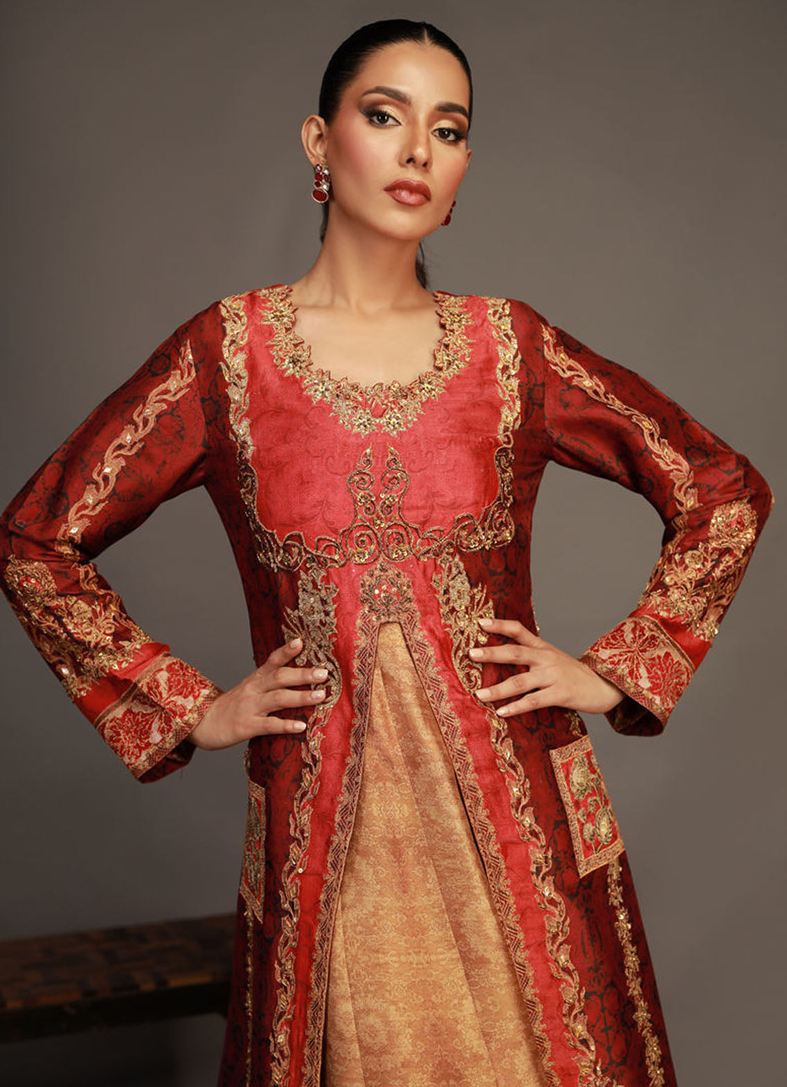 Shamaeel Ansari Pret Embroidered Sheesha Silk 2 Piece RV-04