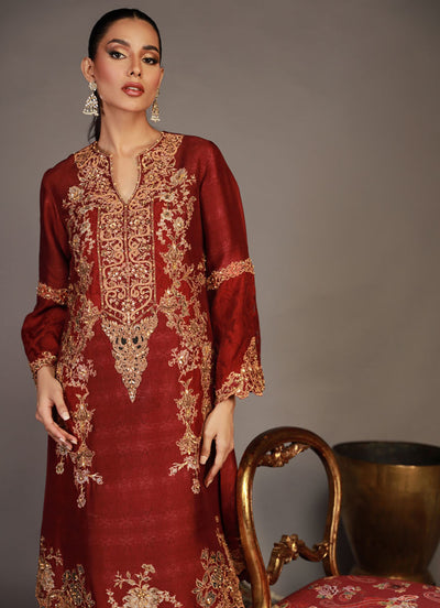 Shamaeel Ansari Pret Embroidered Sheesha Silk 2 Piece RV-06