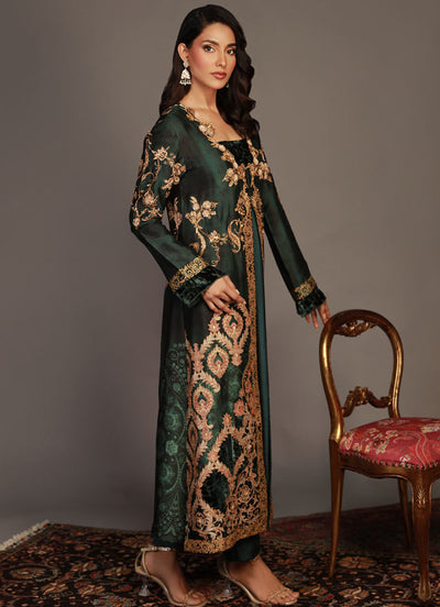 Shamaeel Ansari Pret Embroidered Sheesha Silk 3 Piece RV-09