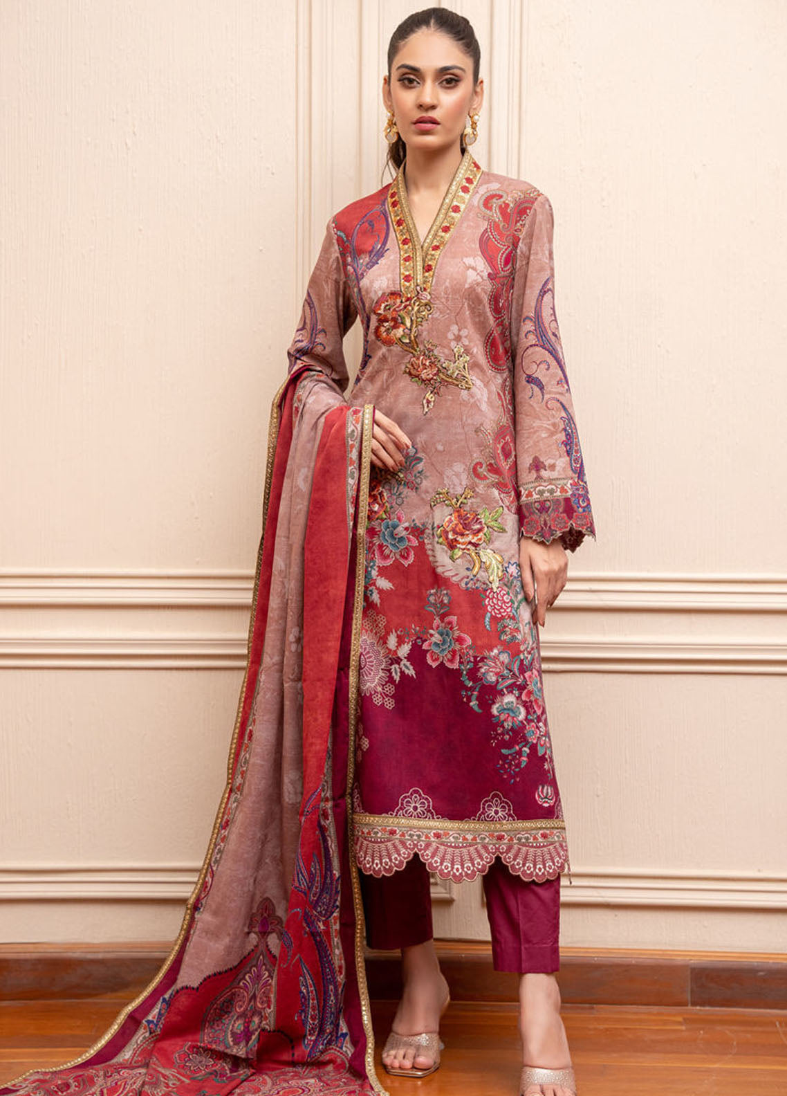 Shamaeel Ansari Pret Printed Lawn 3 Piece Suit LP-06