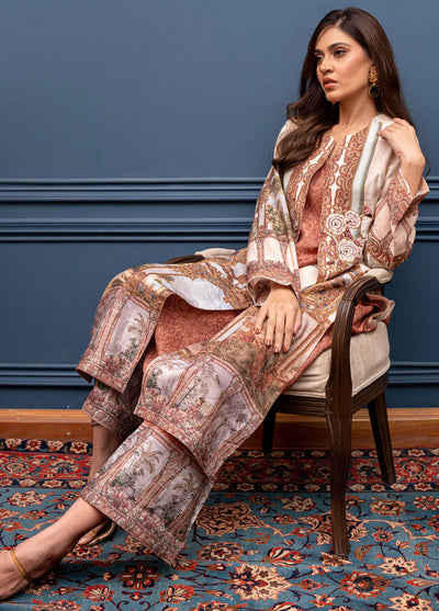 Shamaeel Ansari Pret Printed Silk 2 Piece Suit EKS-01