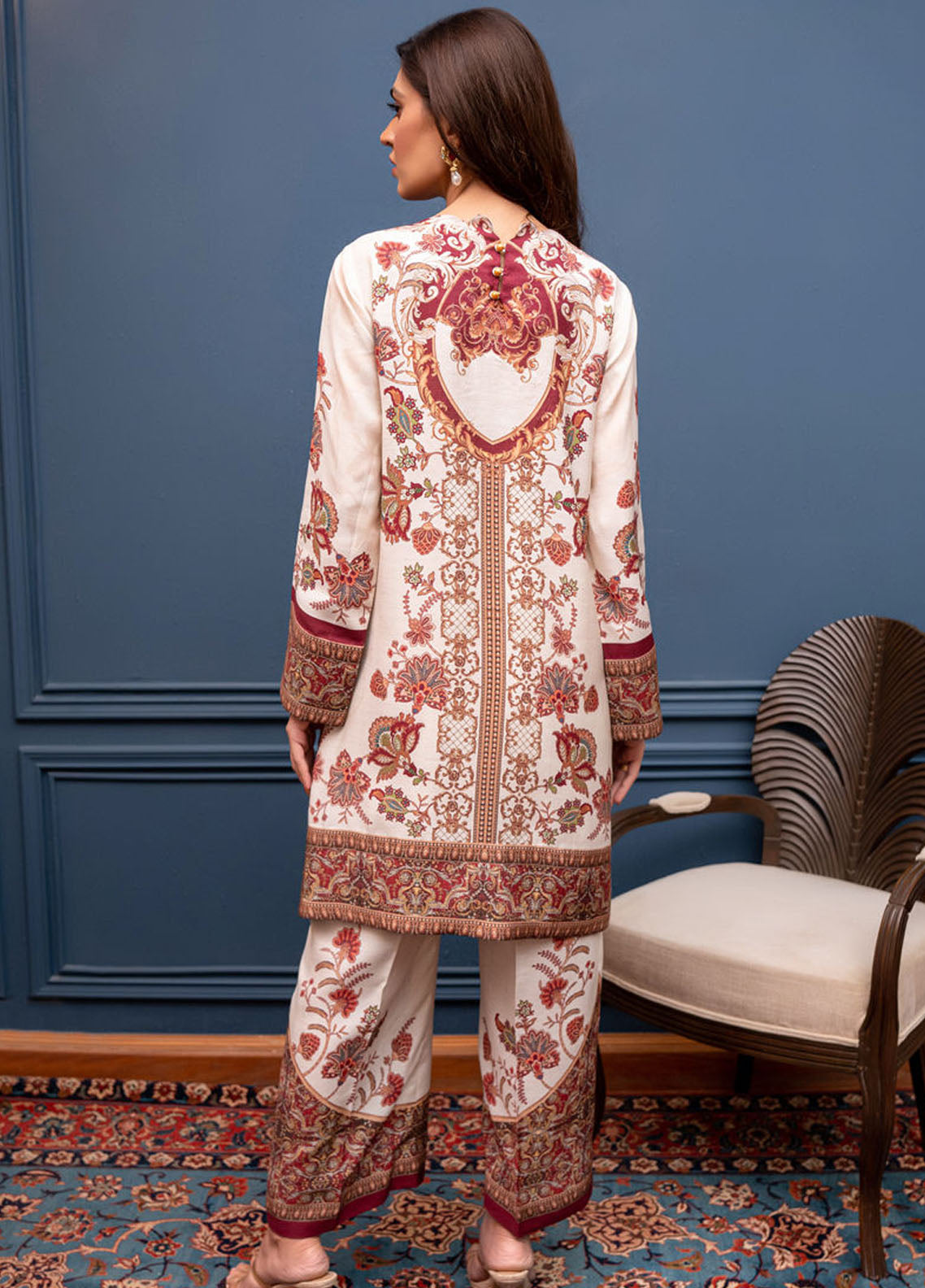 Shamaeel Ansari Pret Printed Silk 2 Piece Suit EKS-02