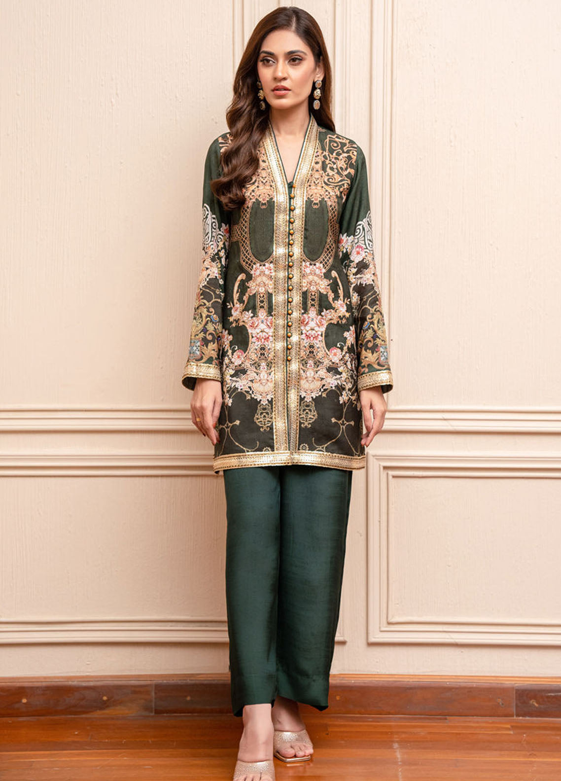 Shamaeel Ansari Pret Printed Silk 2 Piece Suit EKS-04