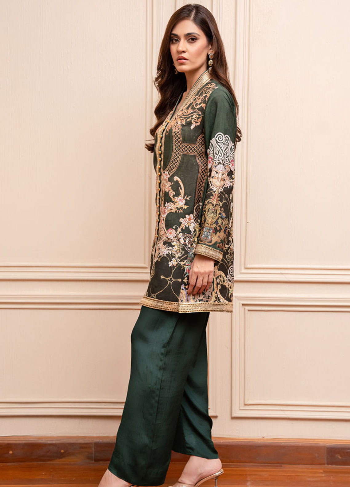 Shamaeel Ansari Pret Printed Silk 2 Piece Suit EKS-04