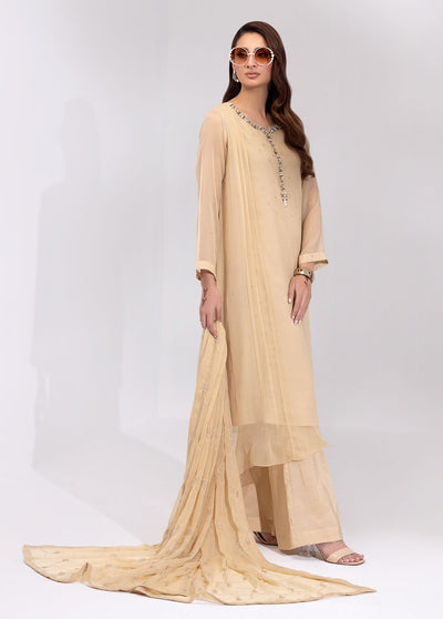 Shamooz Pret Embroidered Chiffon 3 Piece Suit SEM-0640 Mist Fawn