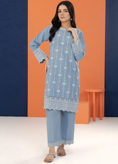 Shamooz Pret Embroidered Cotton 2 Piece Suit SC-026 Denim Blue