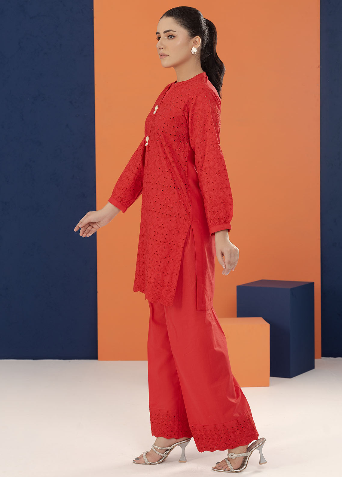 Shamooz Pret Embroidered Cotton 2 Piece Suit SC-032 Red