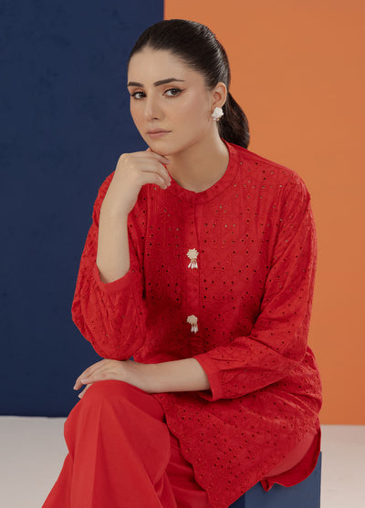 Shamooz Pret Embroidered Cotton 2 Piece Suit SC-032 Red