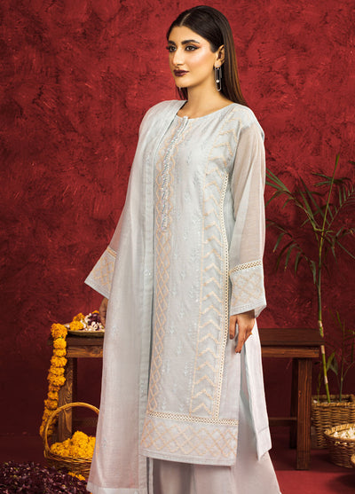 Shamooz Pret Embroidered Khaadi Net 3 Piece Suit SEM-0658