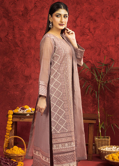 Shamooz Pret Embroidered Khaadi Net 3 Piece Suit SEM-0665