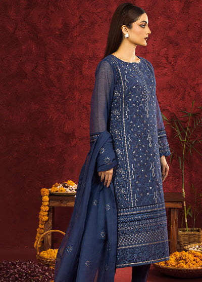 Shamooz Pret Embroidered Khaadi Net 3 Piece Suit SEM-0670