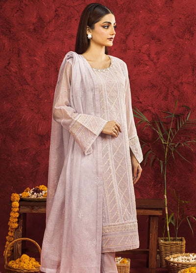 Shamooz Pret Embroidered Khaadi Net 3 Piece Suit SEM-0671