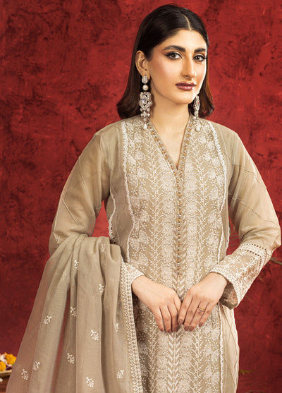 Shamooz Pret Embroidered Khaadi Net 3 Piece Suit SEM-0676