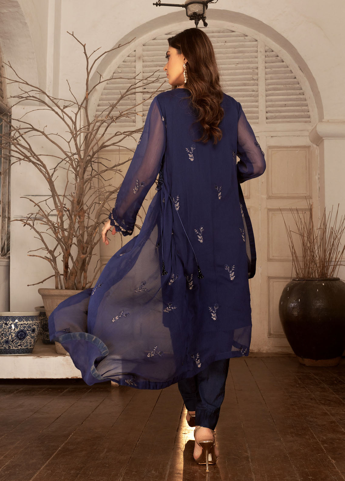 Shamooz Pret Formal Chiffon 3 Piece Suit SEM-0631 Azure