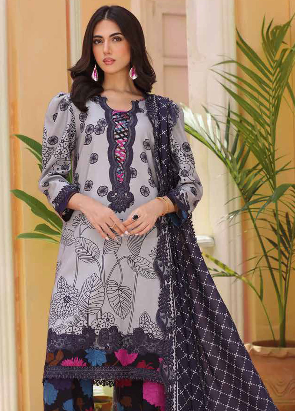 Sheen By Charizma Embroidered Linen Suit Unstitched 3 Piece CRZ24SW SHW4-05 - Winter Collection