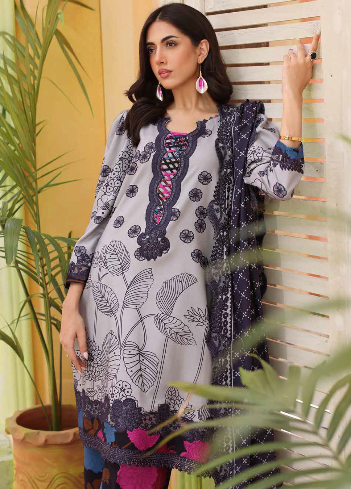 Sheen By Charizma Embroidered Linen Suit Unstitched 3 Piece CRZ24SW SHW4-05 - Winter Collection