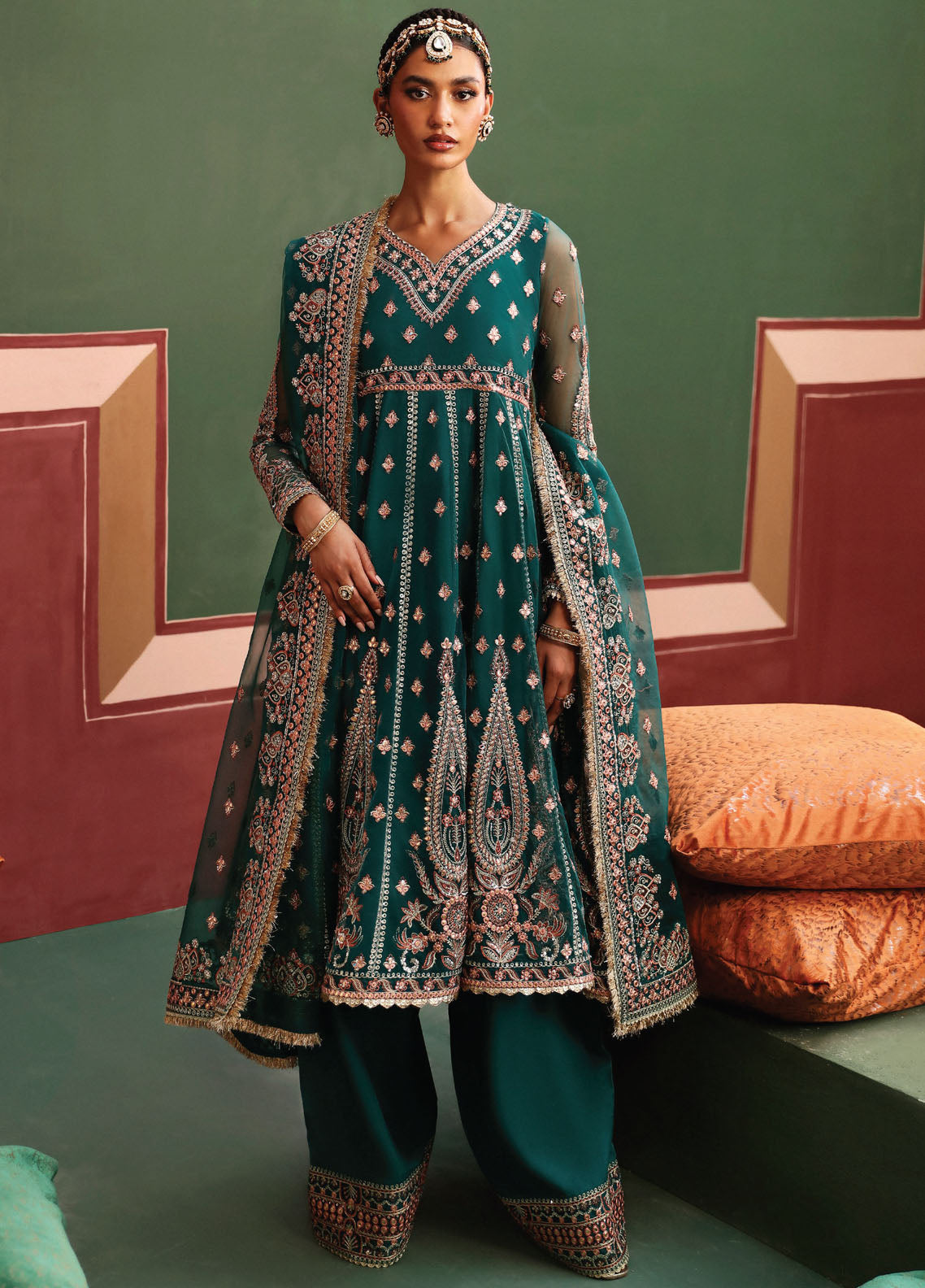 Shehnai By Afrozeh Embroidered Suit Unstitched 3 Piece AF24SW AFS-24-01 Shaista - Formal Collection