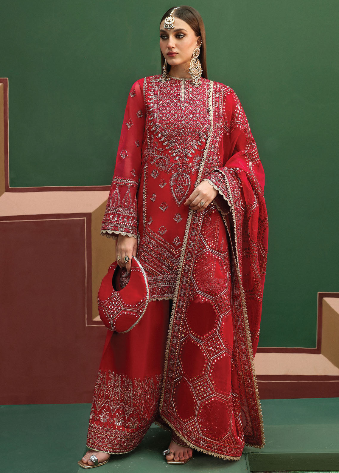 Shehnai By Afrozeh Embroidered Suit Unstitched 3 Piece AF24SW AFS-24-04 Hoor - Formal Collection