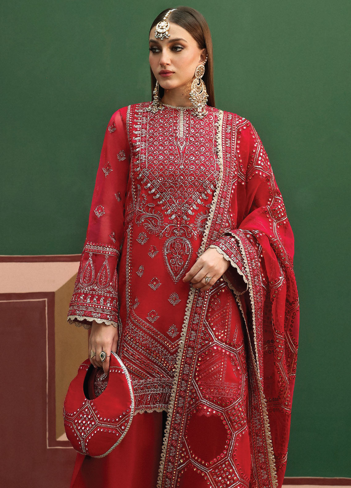 Shehnai By Afrozeh Embroidered Suit Unstitched 3 Piece AF24SW AFS-24-04 Hoor - Formal Collection