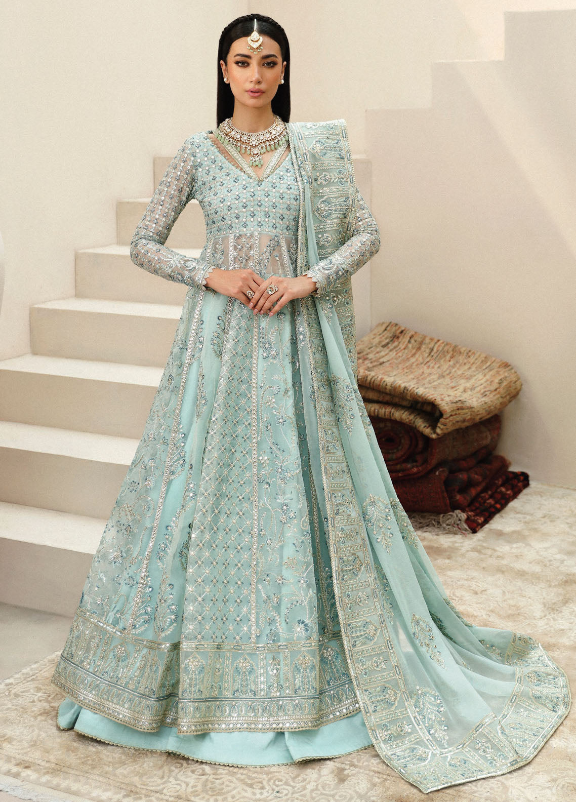 Shehnai By Afrozeh Embroidered Suit Unstitched 3 Piece AF24SW AFS-24-07 Tazmeen - Formal Collection