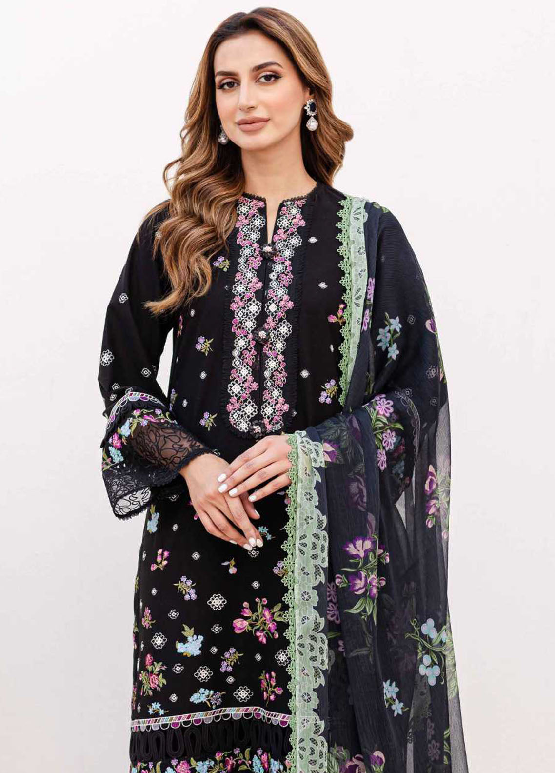 Shiren By Sable Vogue Unstitched Lawn Collection 2024 D-04 Aster