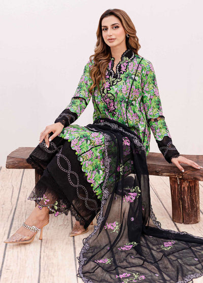 Shiren By Sable Vogue Unstitched Lawn Collection 2024 D-06 Black Iris