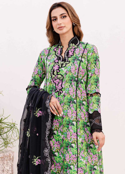 Shiren By Sable Vogue Unstitched Lawn Collection 2024 D-06 Black Iris