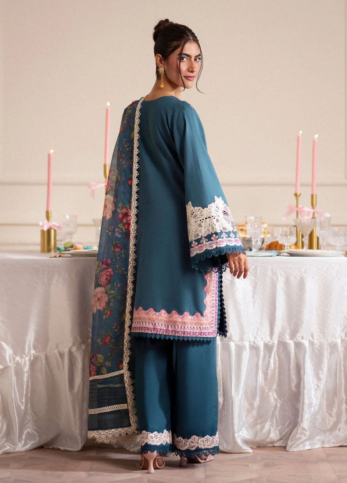 Signature by AJR Embroidered Lawn Suits Unstitched 3 Piece AJR25SL D-01 Cascade
