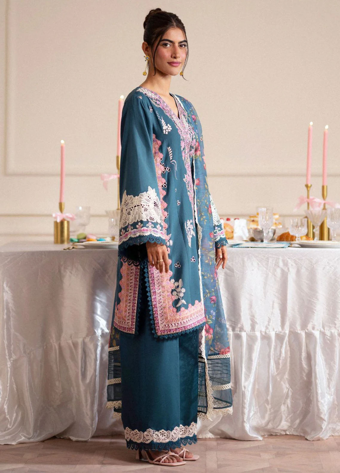 Signature by AJR Embroidered Lawn Suits Unstitched 3 Piece AJR25SL D-01 Cascade