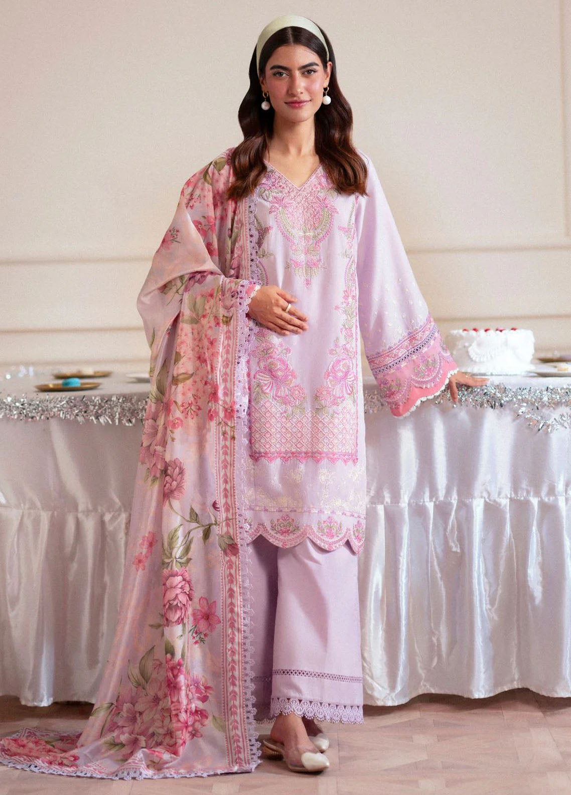 Signature by AJR Embroidered Lawn Suits Unstitched 3 Piece AJR25SL D-08 Thistel